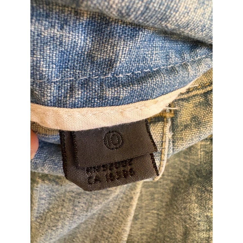 Vintage‎ ILGWU Made in USA Denim Midi Skirt Light Wash Pleated High Waist Sz 10 - Picture 4 of 8